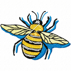 Bees Embroidery Design 7